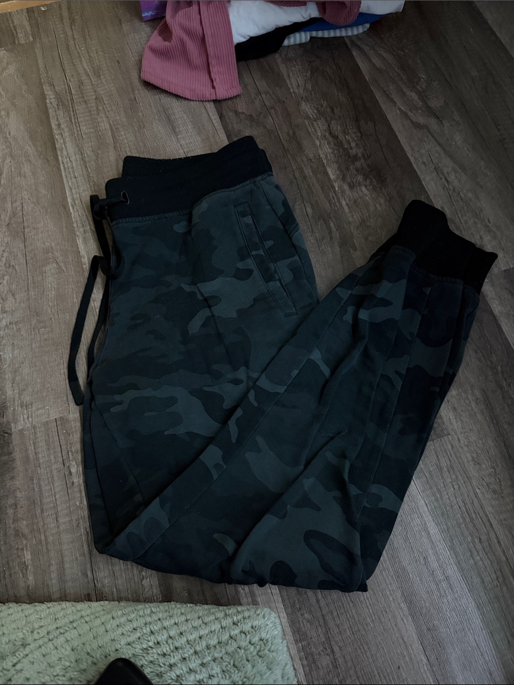 Balance Athletica Women's Camo Joggers - Black & Dark Green